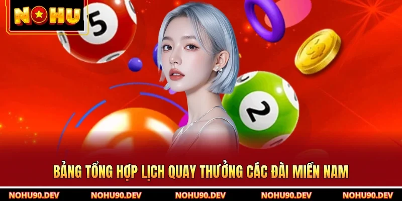 Bảng tổng hợp lịch quay thưởng các đài miền Nam
