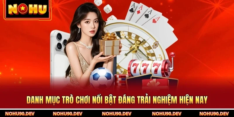 Danh mục trò chơi nổi bật đáng trải nghiệm hiện nay